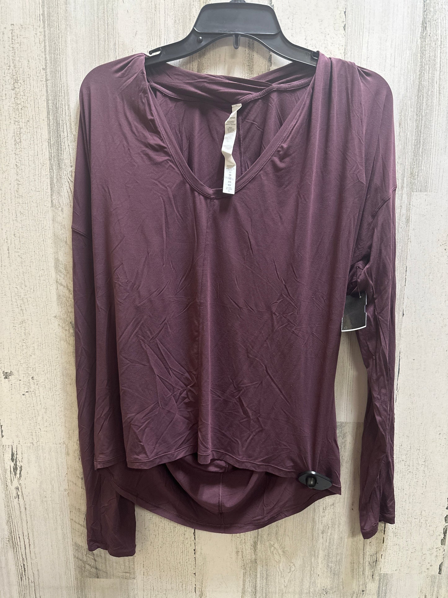 Purple Athletic Top Long Sleeve Crewneck Lululemon, Size 10