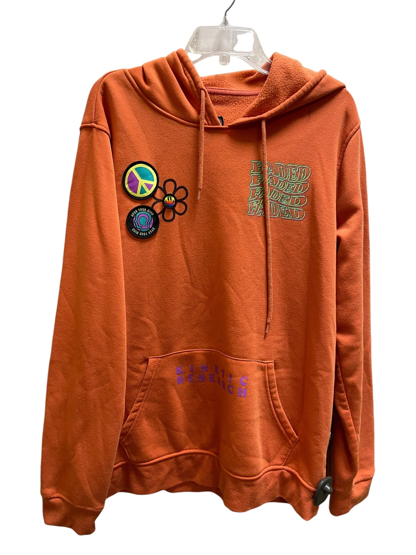 Sweatshirt Hoodie By Clothes Mentor In Orange, Size: Xl