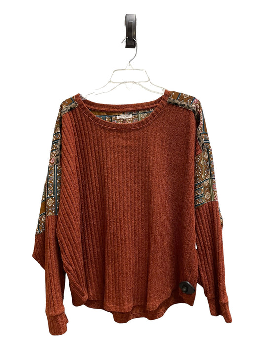 Top Long Sleeve By Maurices In Orange, Size: 1x