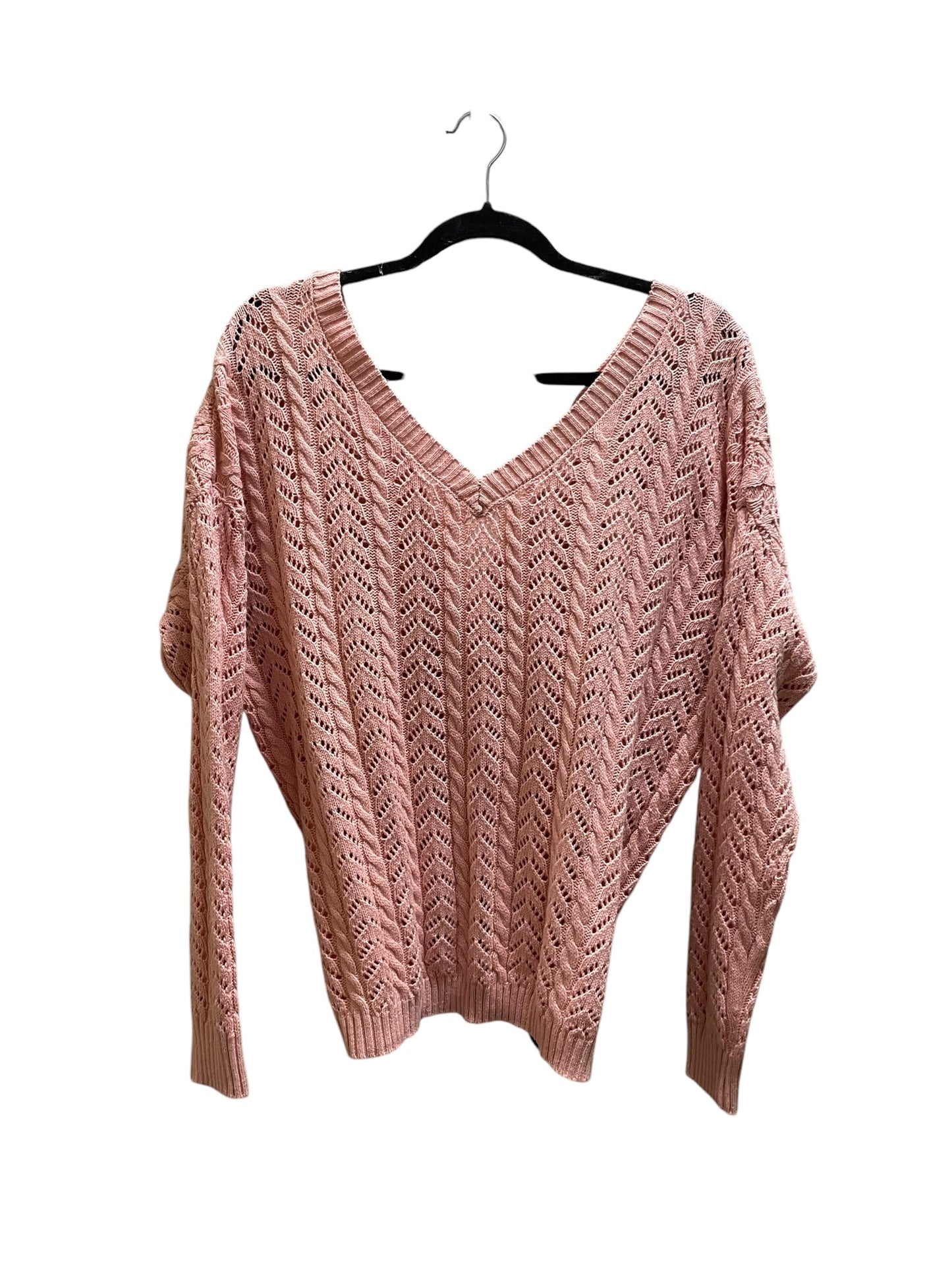 Sweater By Francesca's In Pink, Size: L