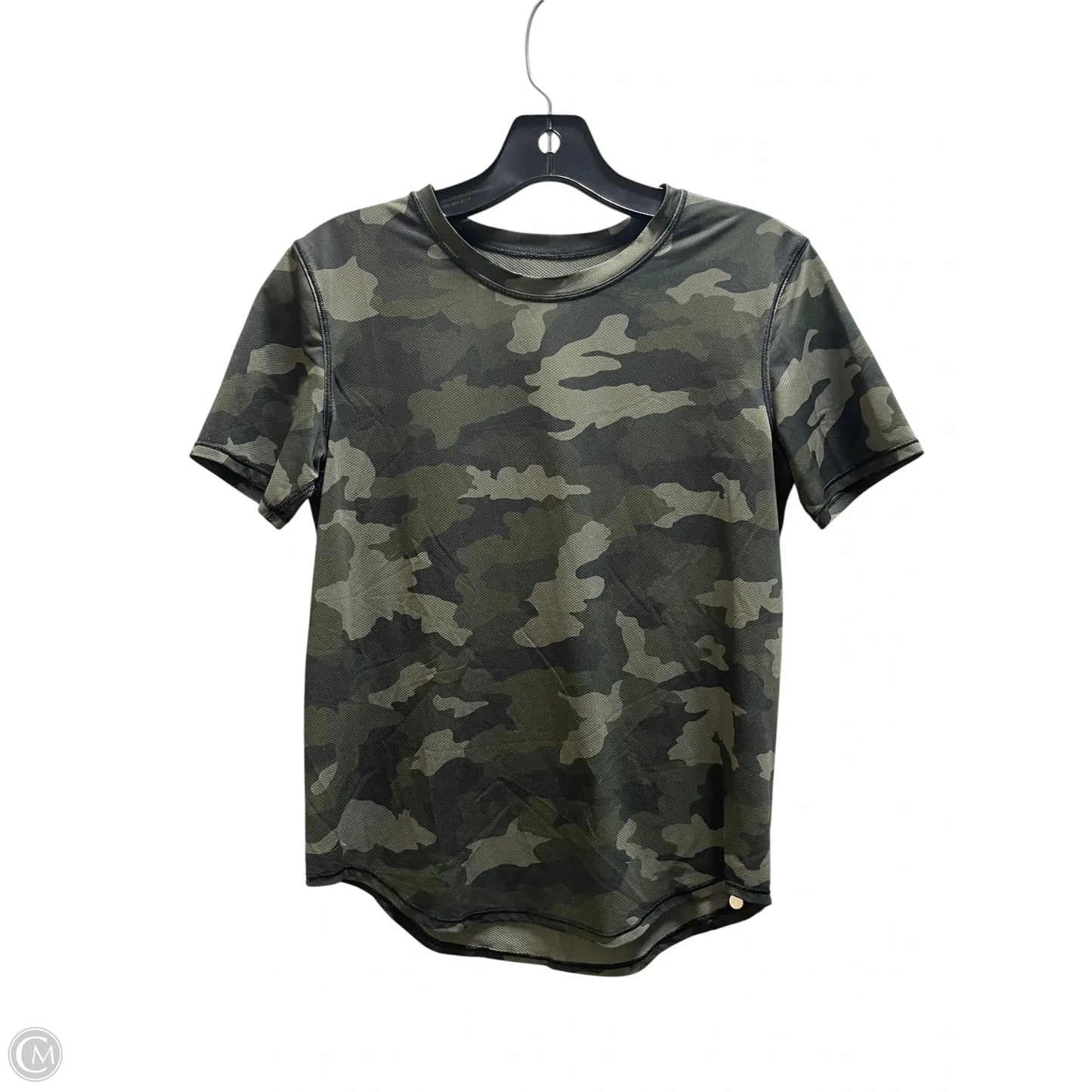 Athletic Top Short Sleeve By Lululemon In Camouflage Print, Size: S