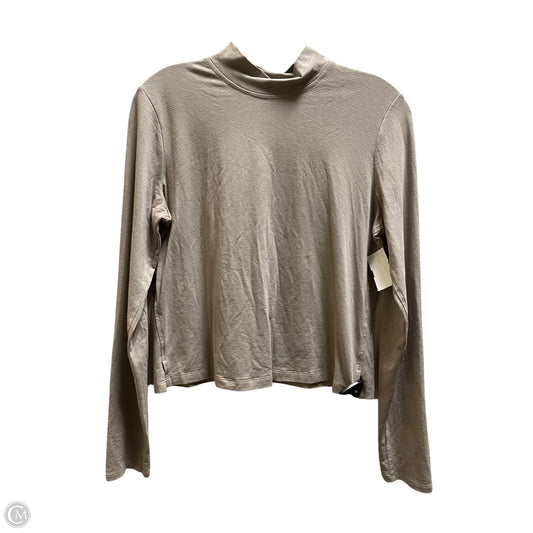 Top Long Sleeve By Lululemon In Tan, Size: 6