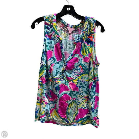 Top Sleeveless Designer By Lilly Pulitzer In Multi-colored, Size: L