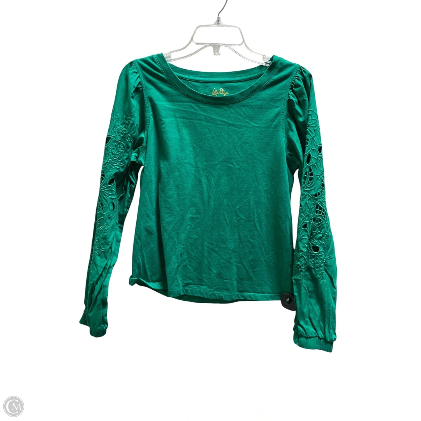 Top Long Sleeve Designer By Lilly Pulitzer In Green, Size: S
