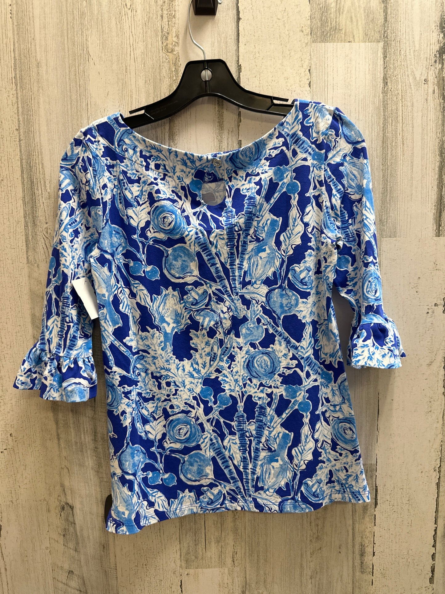 Blue Top 3/4 Sleeve Lilly Pulitzer, Size Xs