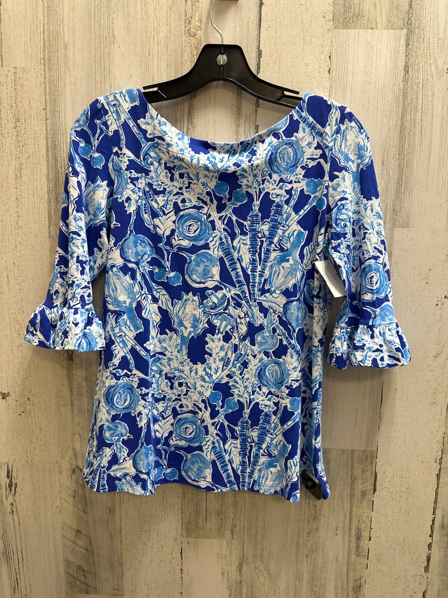 Blue Top 3/4 Sleeve Lilly Pulitzer, Size Xs