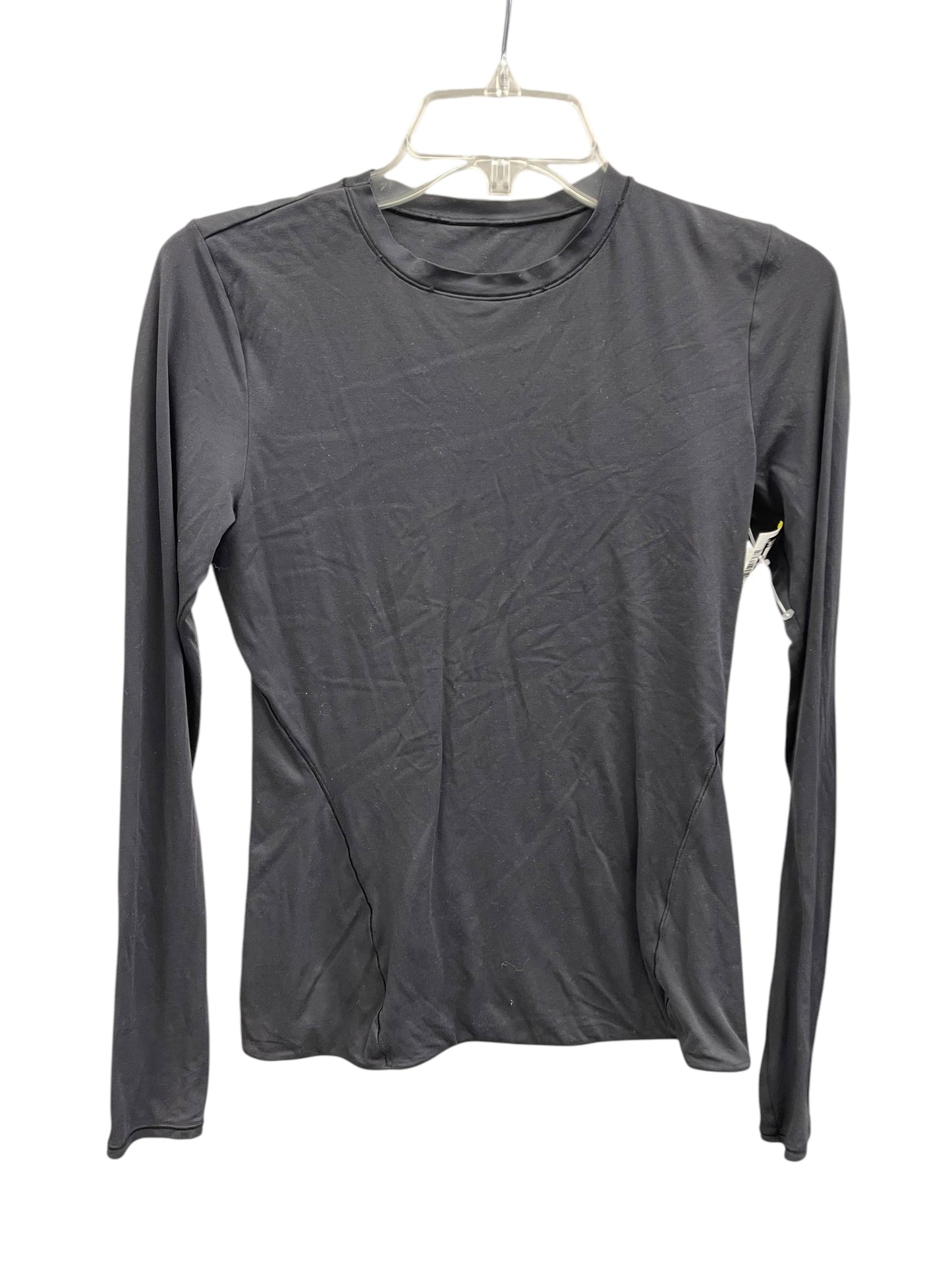 Athletic Top Long Sleeve Collar By Lululemon In Black, Size: 2