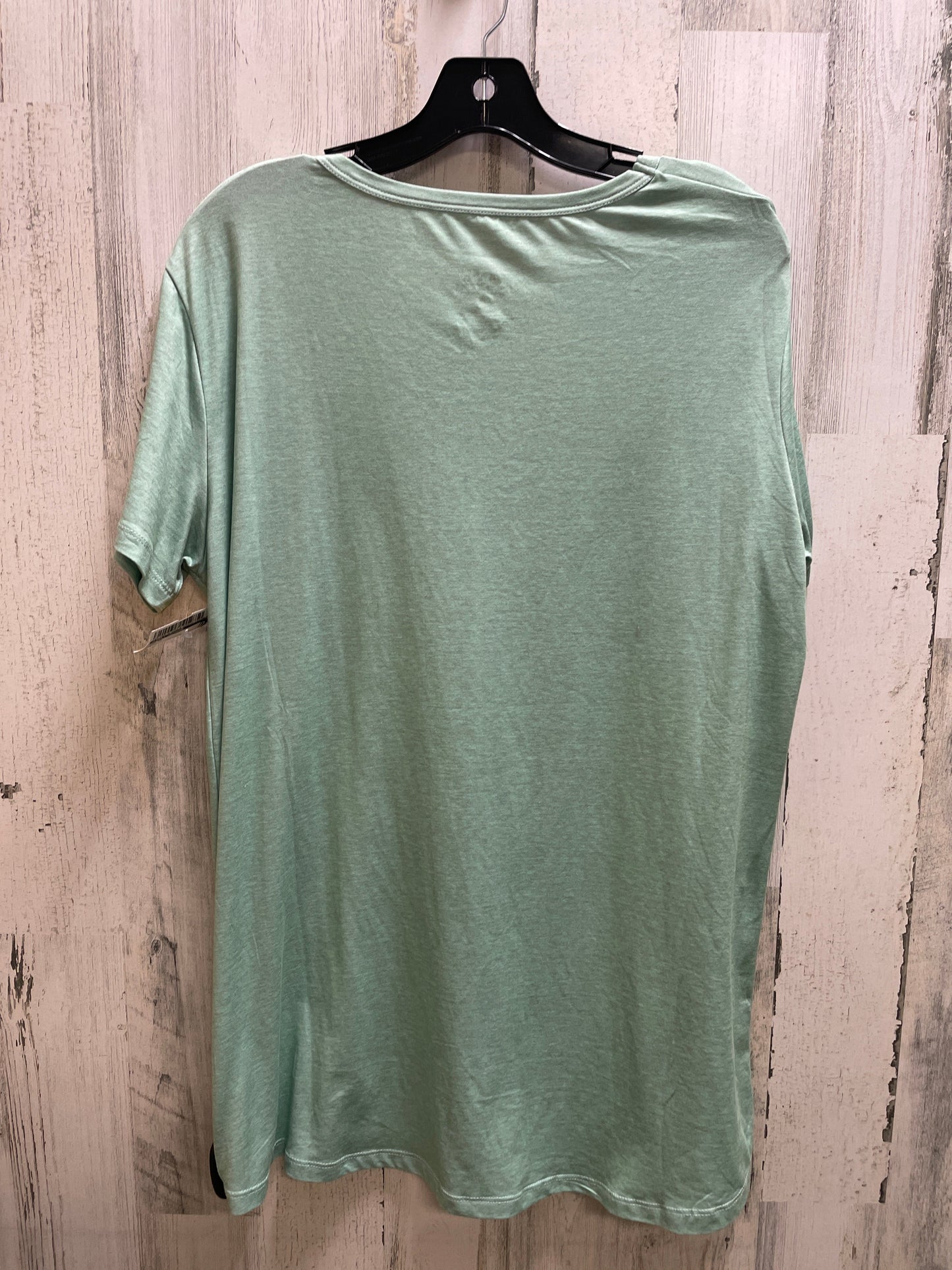 Top Short Sleeve By Simply Southern In Green, Size: 2x