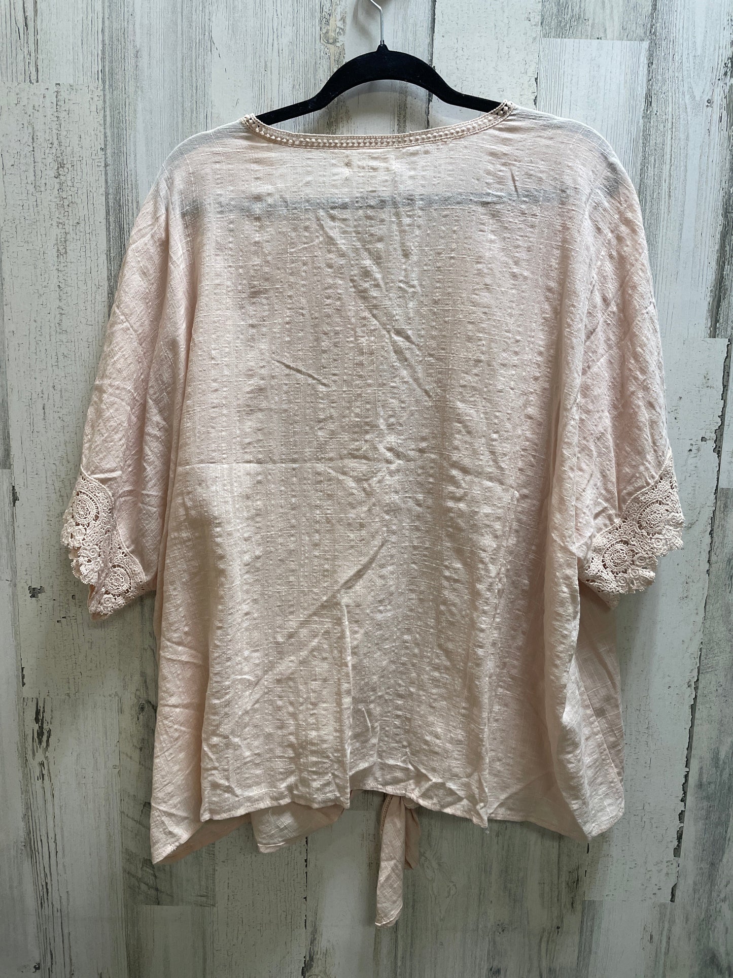 Top Short Sleeve By Max Studio In Pink, Size: 3x