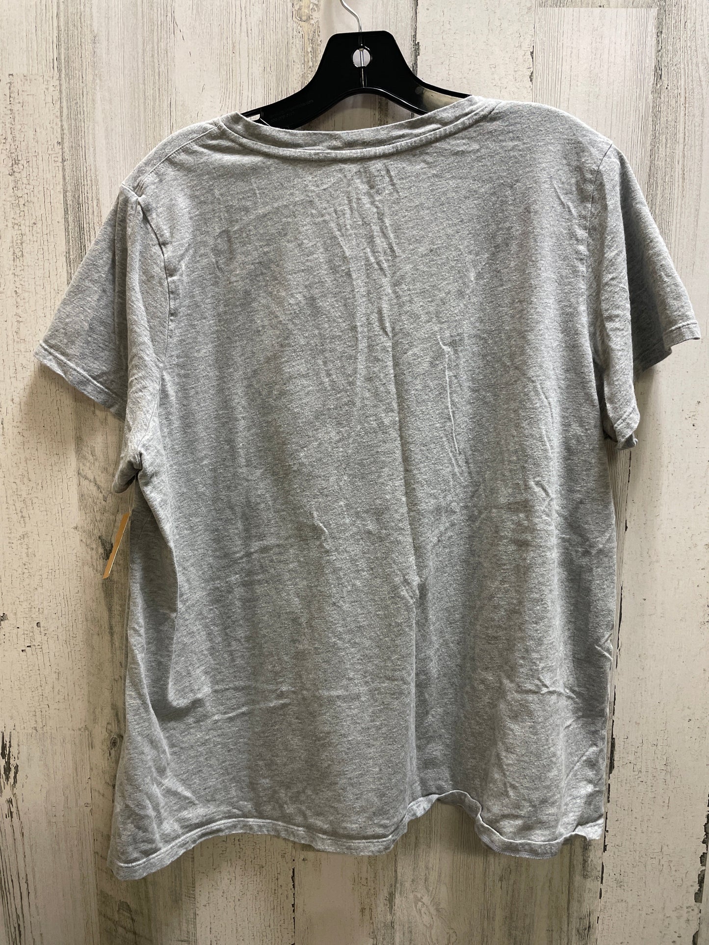 Top Short Sleeve By Calvin Klein In Grey, Size: 2x