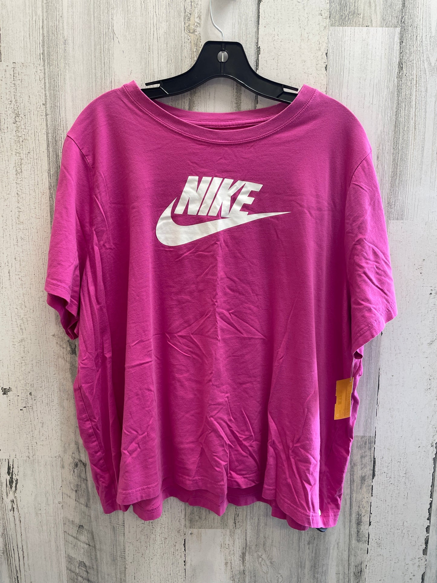 Pink Top Short Sleeve Nike Apparel, Size 2x