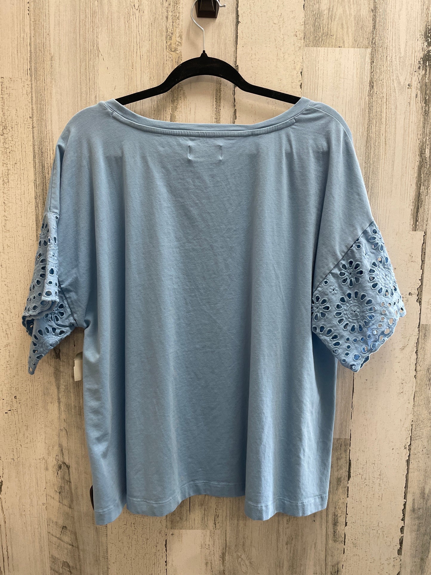 Blue Top Short Sleeve Lane Bryant, Size 1x