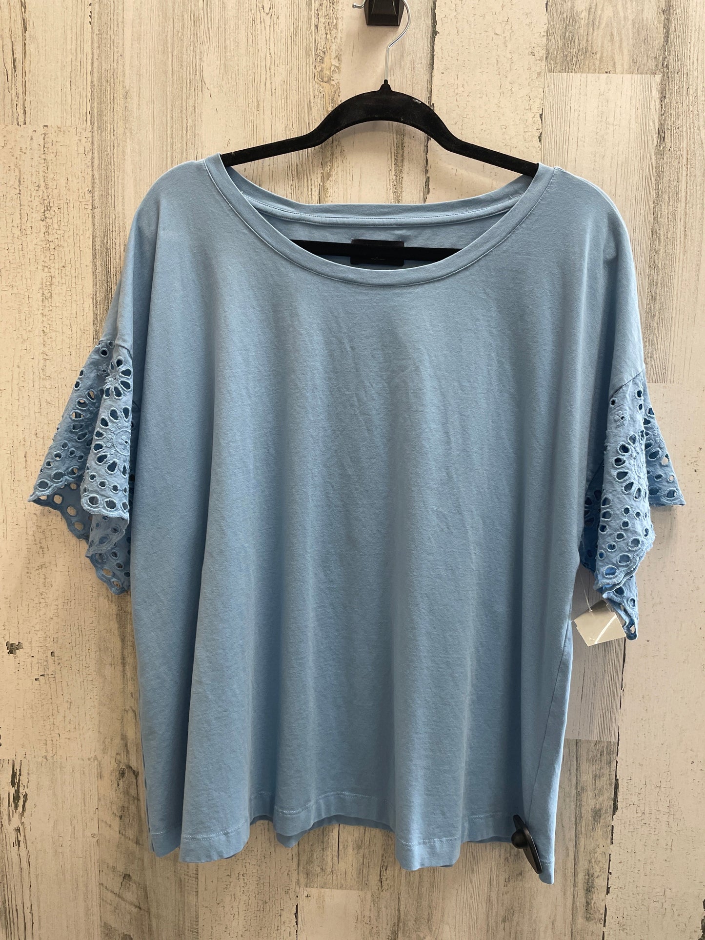 Blue Top Short Sleeve Lane Bryant, Size 1x