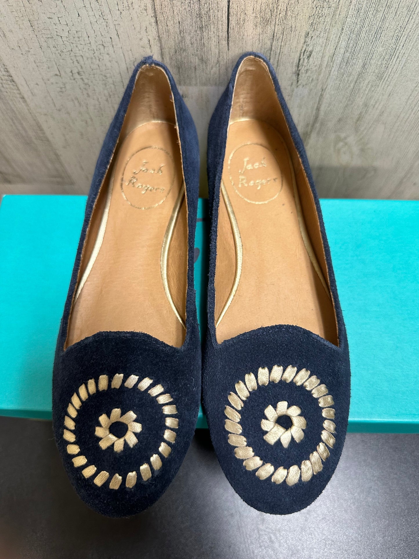 Navy Shoes Flats Jack Rogers, Size 6.5