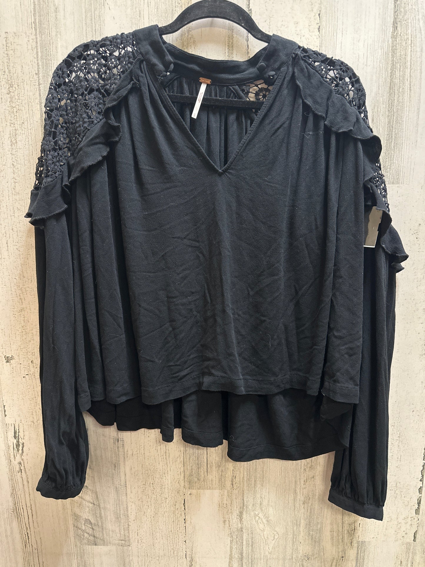 Black Top Long Sleeve Free People, Size S