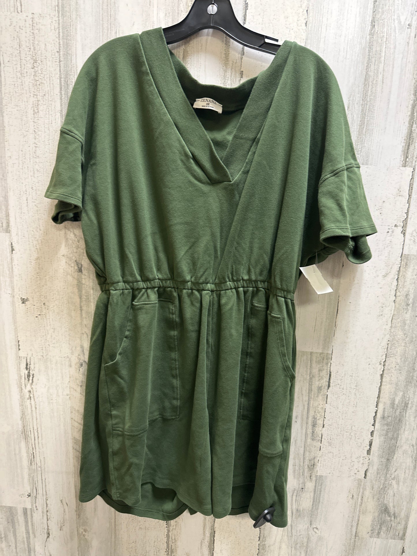 Green Romper Zenana Outfitters, Size 2x