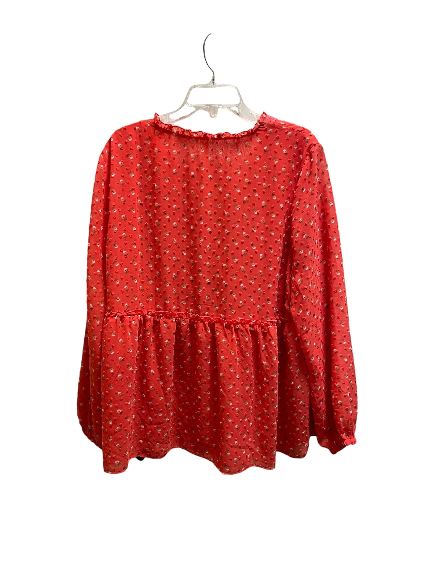 Top Long Sleeve By Matilda Jane In Coral, Size: 2x