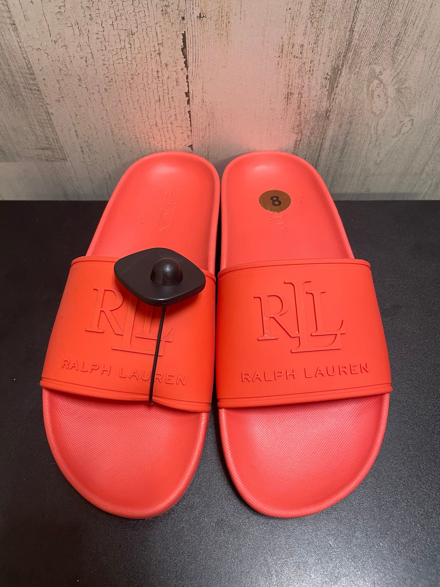 Red Sandals Flip Flops Ralph Lauren, Size 8