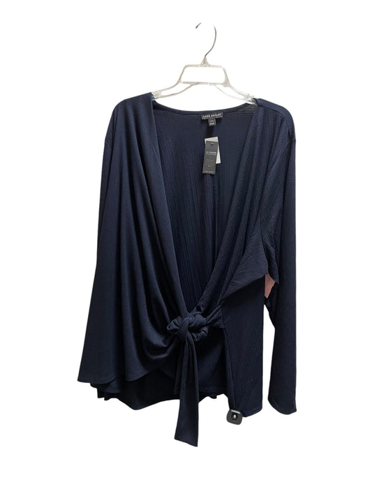 Top Long Sleeve By Lane Bryant In Navy, Size: 4x