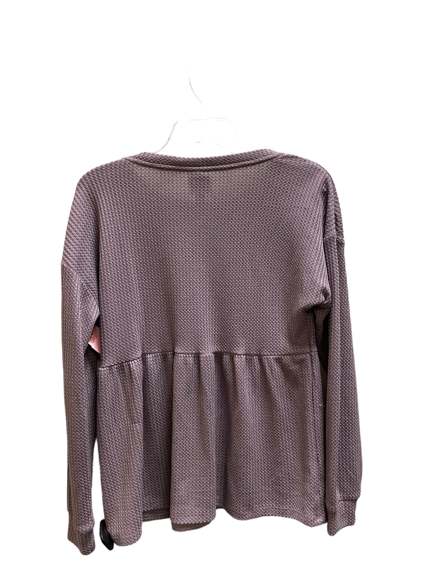 Top Long Sleeve By Knox Rose In Purple, Size: M