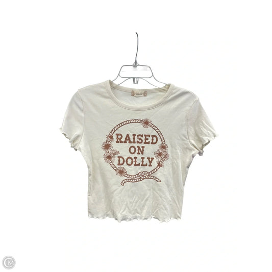 Top Short Sleeve By Altard State In Yellow, Size: L