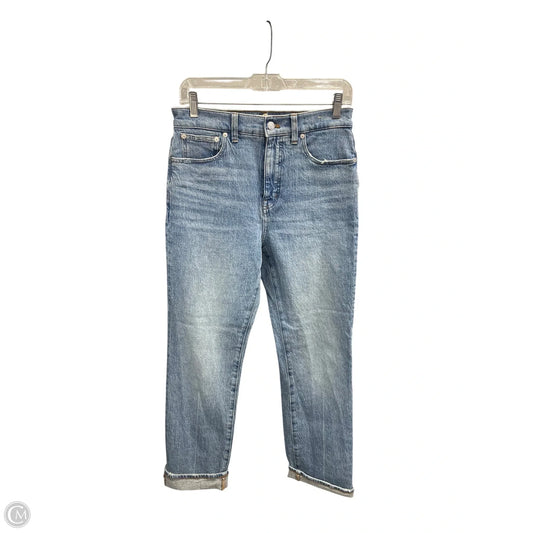 Jeans Straight By Madewell In Blue Denim, Size: 4