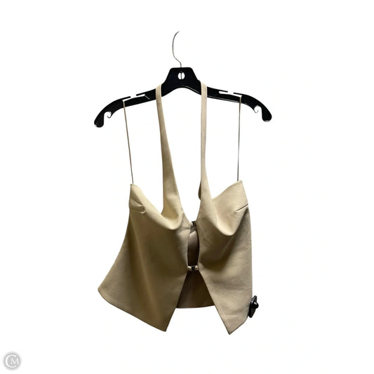 Top Sleeveless By Zara In Tan, Size: M