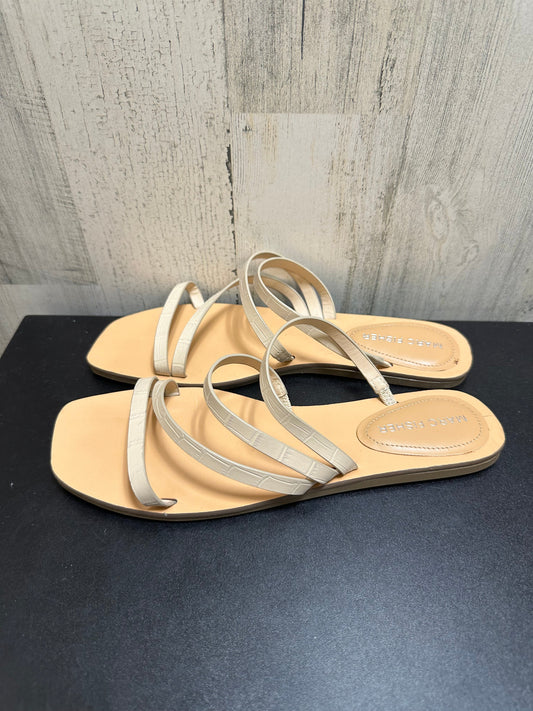 Cream Sandals Flats Marc Fisher, Size 8