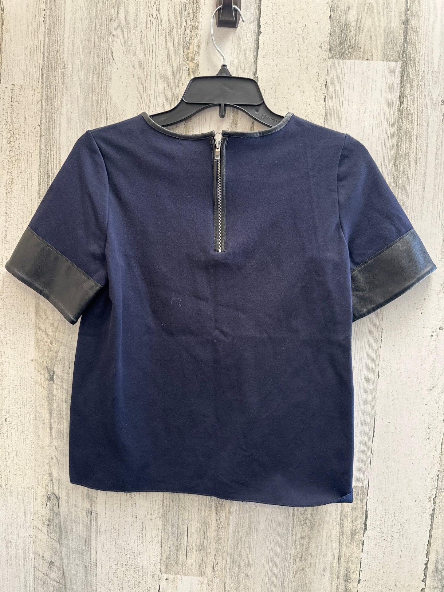 Navy Top Short Sleeve Ann Taylor, Size Xs