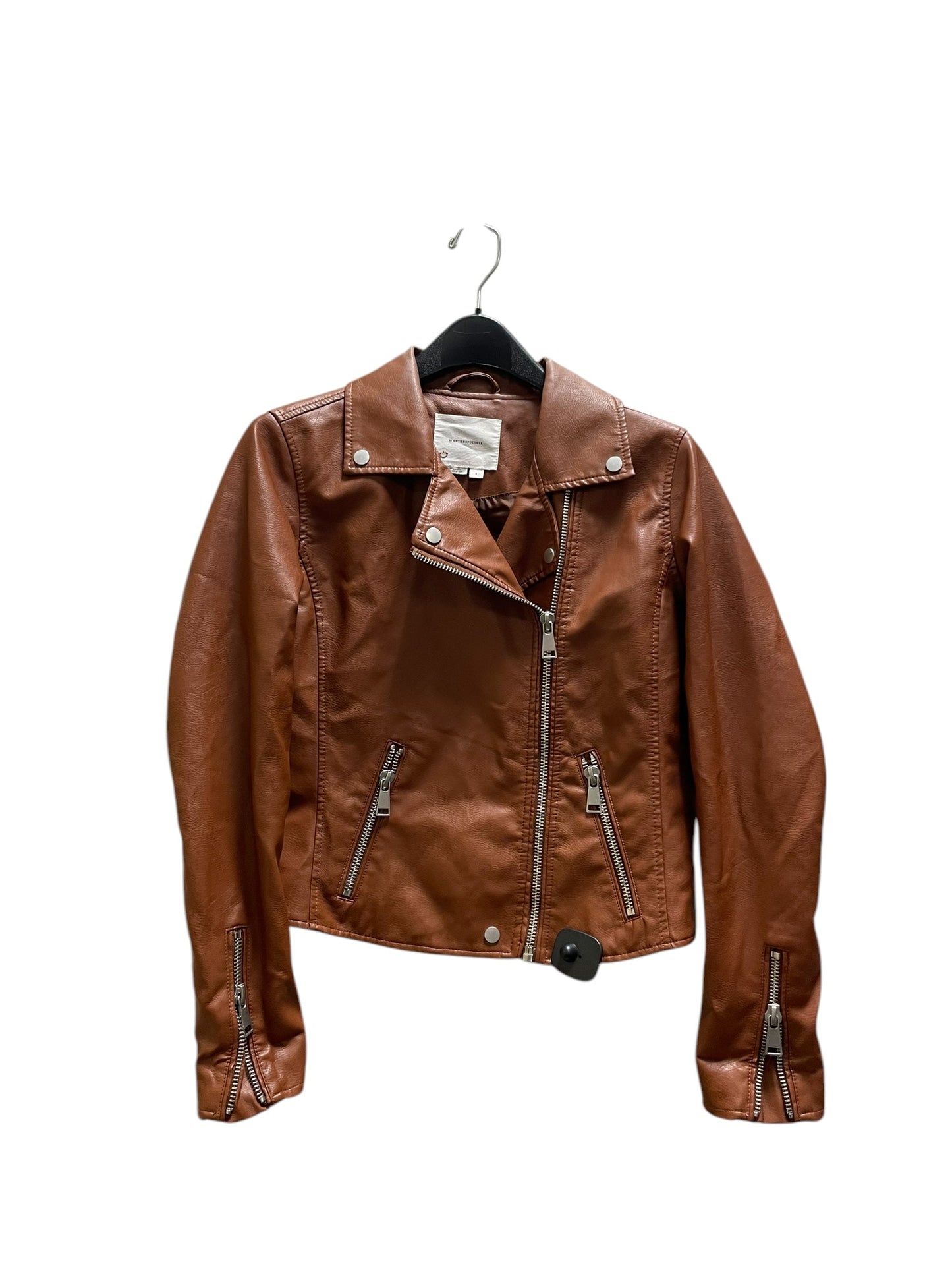 Jacket Leather By Anthropologie In Brown, Size: S