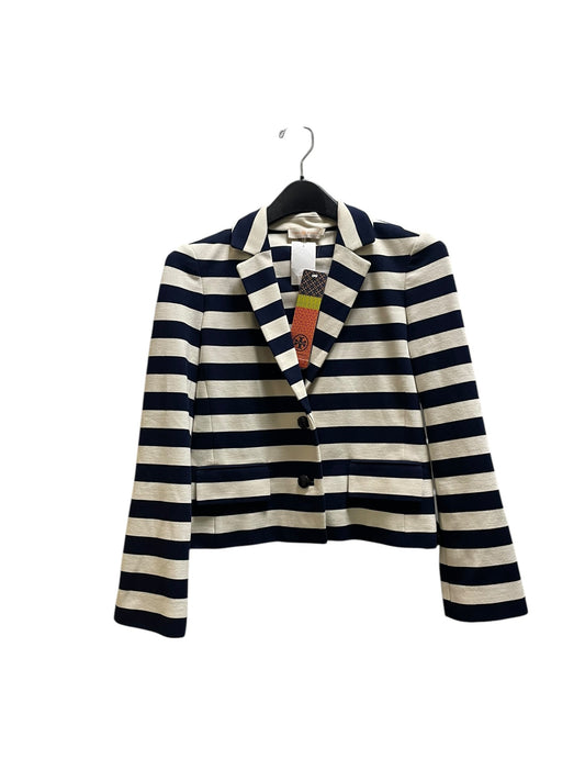 Blazer Designer By Tory Burch In Striped Pattern, Size: Xs