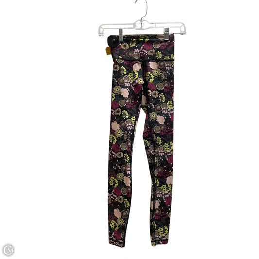 Athletic Leggings By Lululemon In Floral Print, Size: Xs