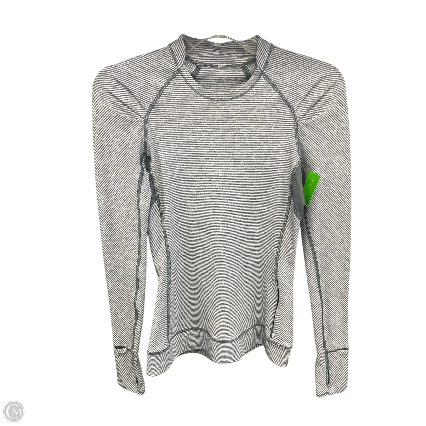 Athletic Top Long Sleeve Crewneck By Lululemon In Striped Pattern, Size: 2