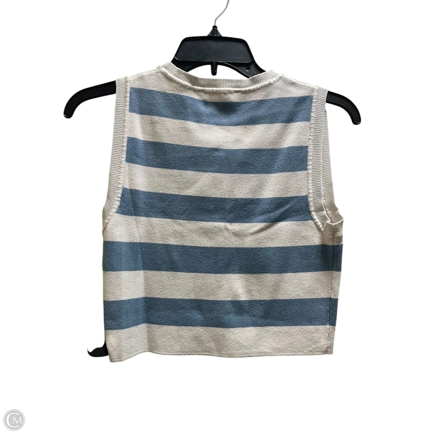 Top Sleeveless By Zara In Striped Pattern, Size: L