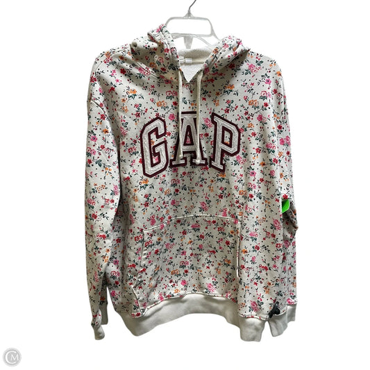 Sweatshirt Hoodie By Gap In Floral Print, Size: Xl