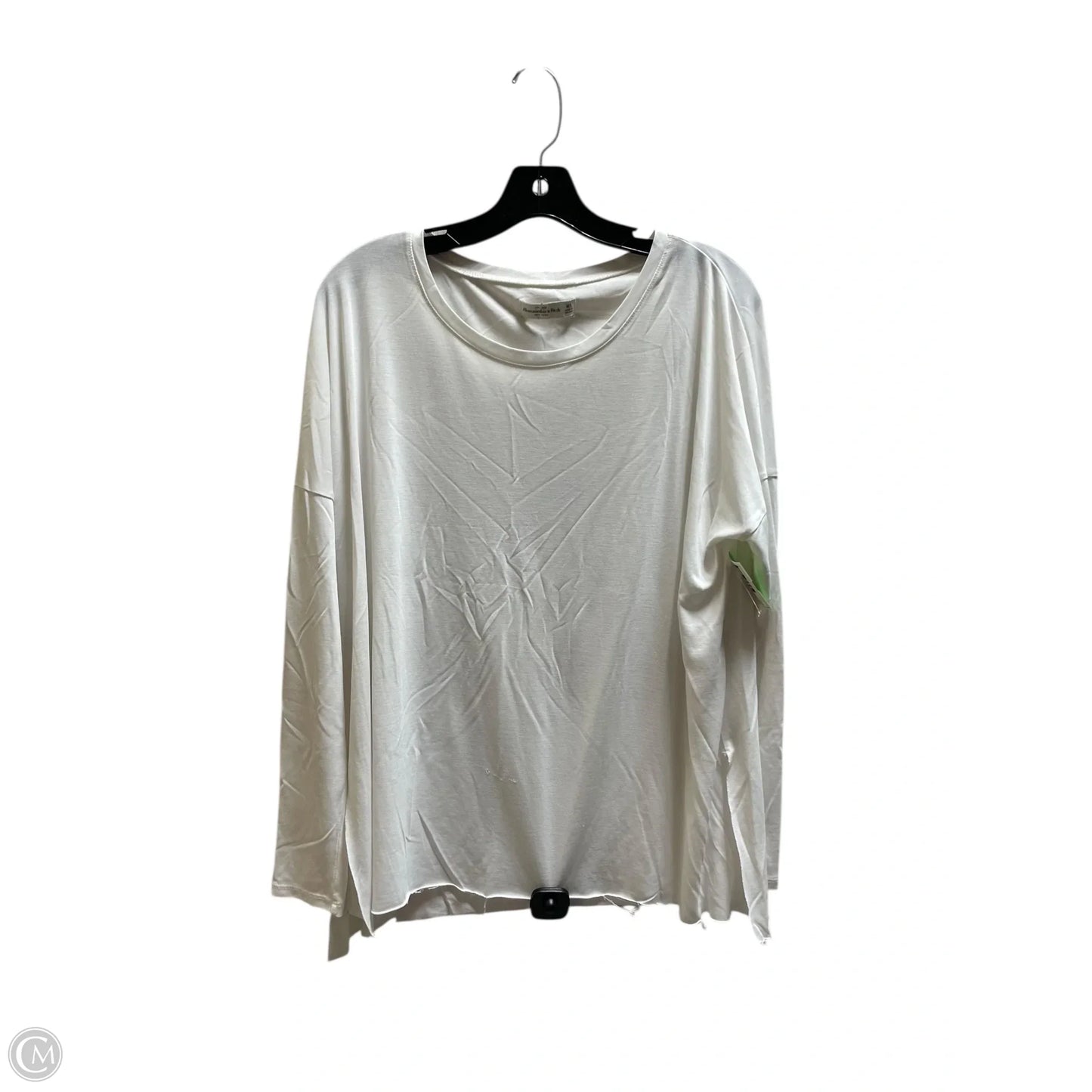 Top Long Sleeve By Abercrombie And Fitch In White, Size: L