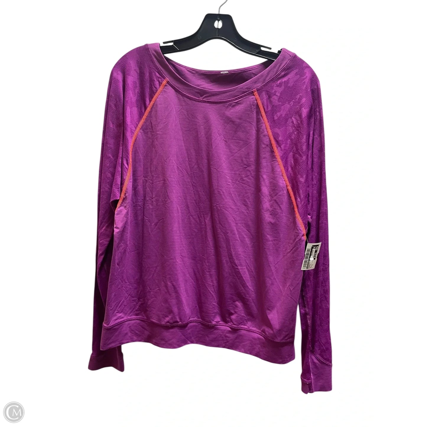 Athletic Top Long Sleeve Crewneck By Lululemon In Purple, Size: 8
