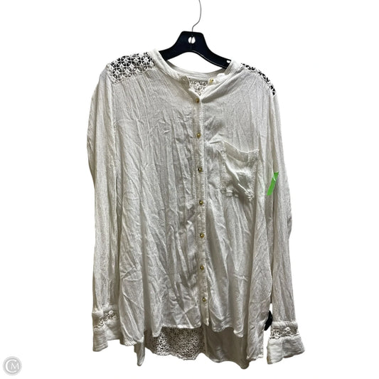 Top Long Sleeve By Free People In White, Size: L