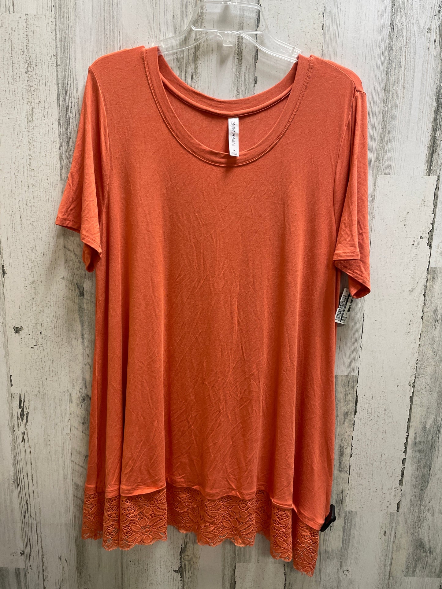 Orange Top Short Sleeve Clothes Mentor, Size 1x