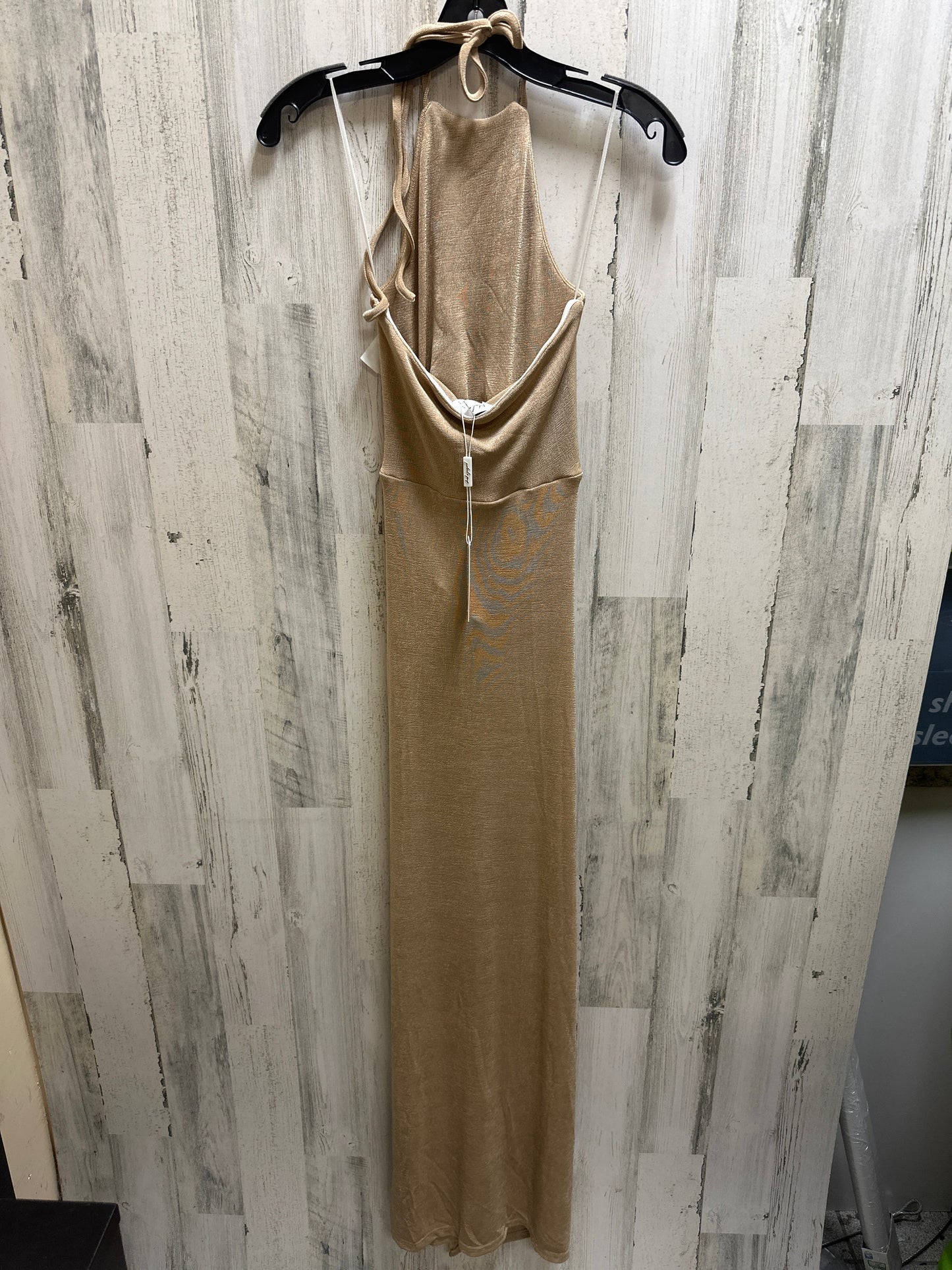 Gold Dress Casual Maxi Clothes Mentor, Size S