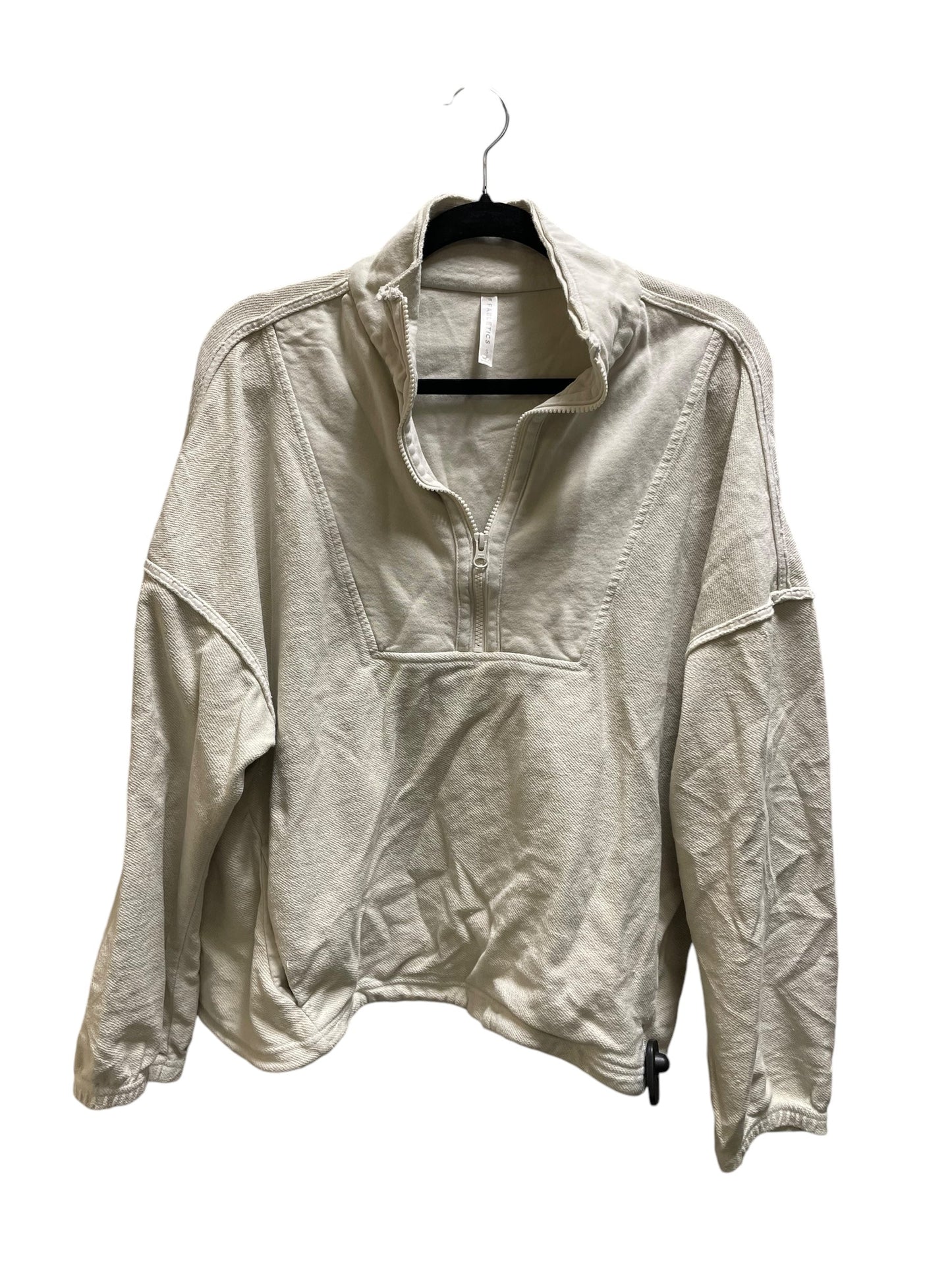 Athletic Jacket By Fabletics In Cream, Size: S