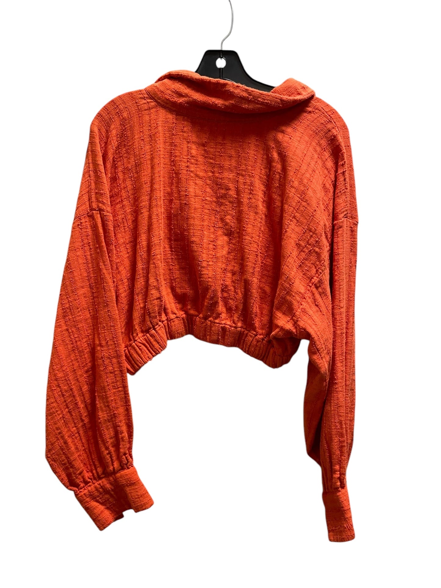 Top Long Sleeve By Free People In Orange, Size: L