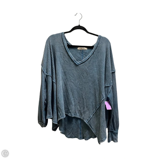 Top Long Sleeve By Free People In Blue, Size: M