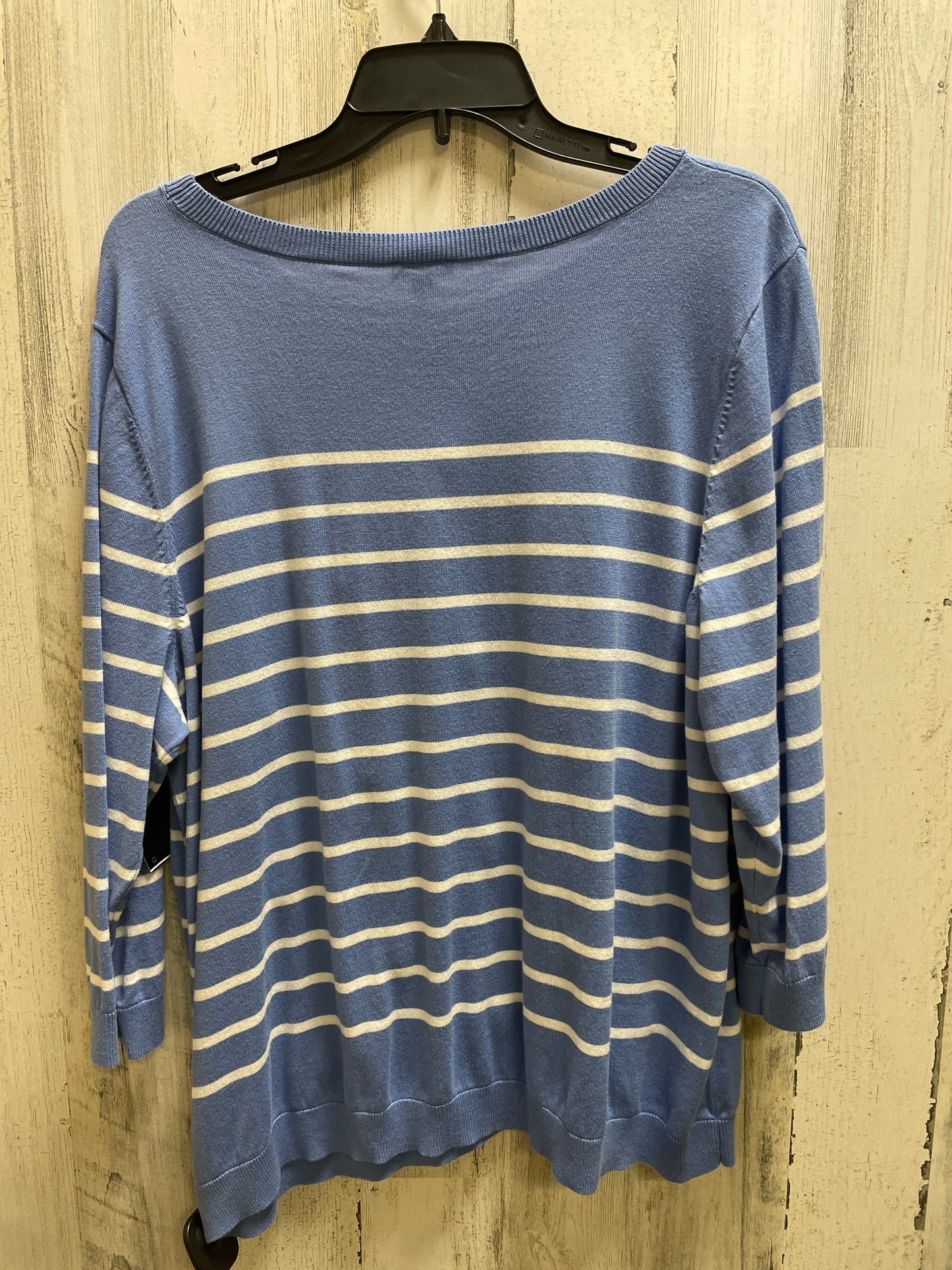 Top Short Sleeve By Talbots In Blue, Size: 2x