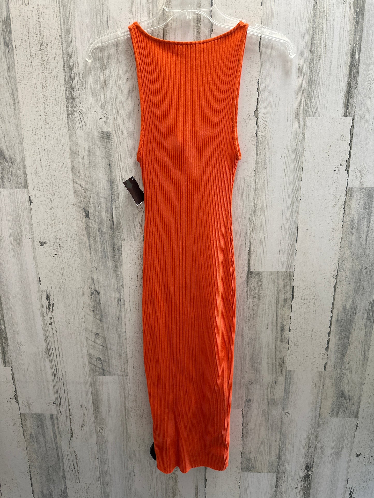 Orange Dress Casual Maxi Zara, Size S