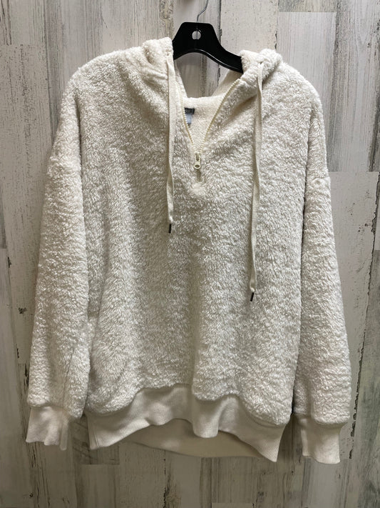 Sweatshirt Hoodie By Aerie In White, Size: M