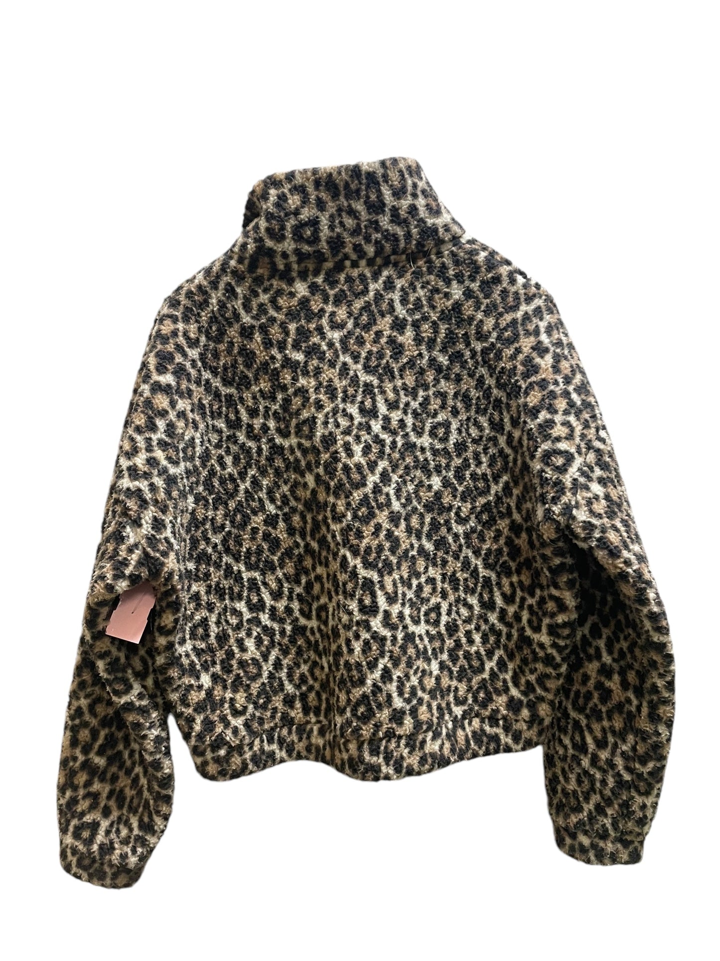 Jacket Faux Fur & Sherpa By American Eagle In Animal Print, Size: S