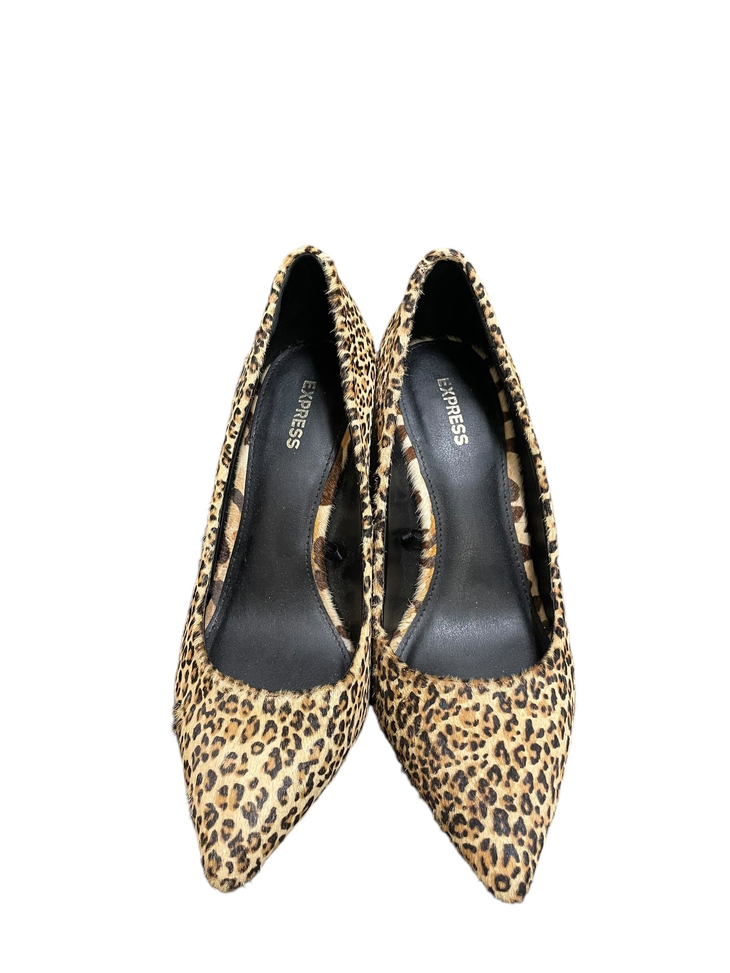 Shoes Heels Block By Express In Animal Print, Size: 7