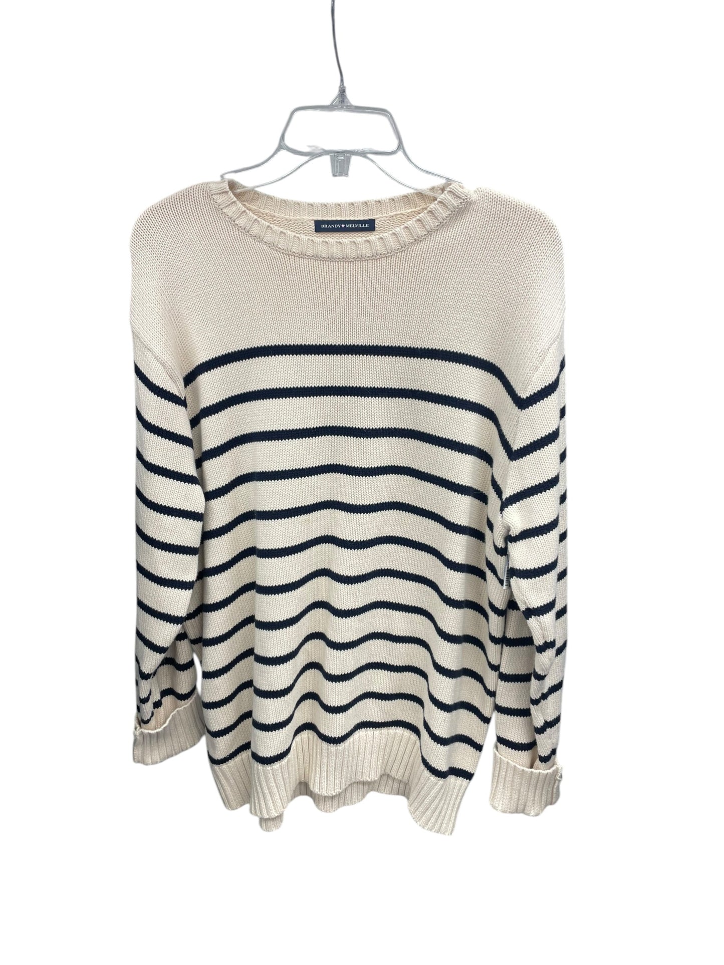 Sweater By Brandy Melville In Striped Pattern, Size: L