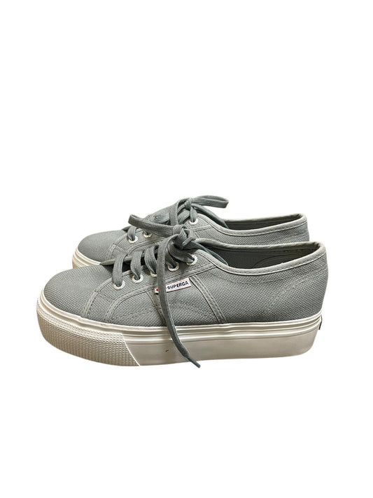 Shoes Sneakers By Superga In Green, Size: 7